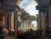 Hubert Robert, Imaginary View of the Grand Gallery of the Louvre in Ruins